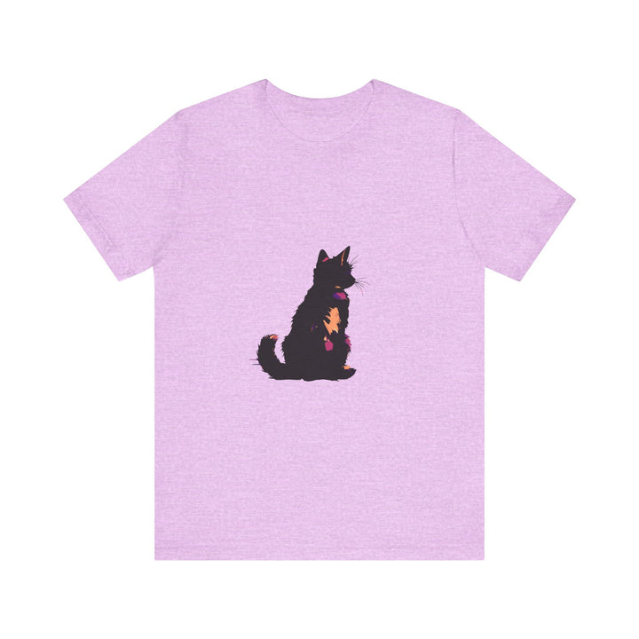 Black Cat Mystery Abstract T-Shirt with a striking and enigmatic design, perfect for the stylish and mysterious fashion lover