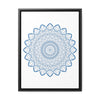 Mandala Handmade Art with Steel Blue Design on Gallery Canvas Wraps