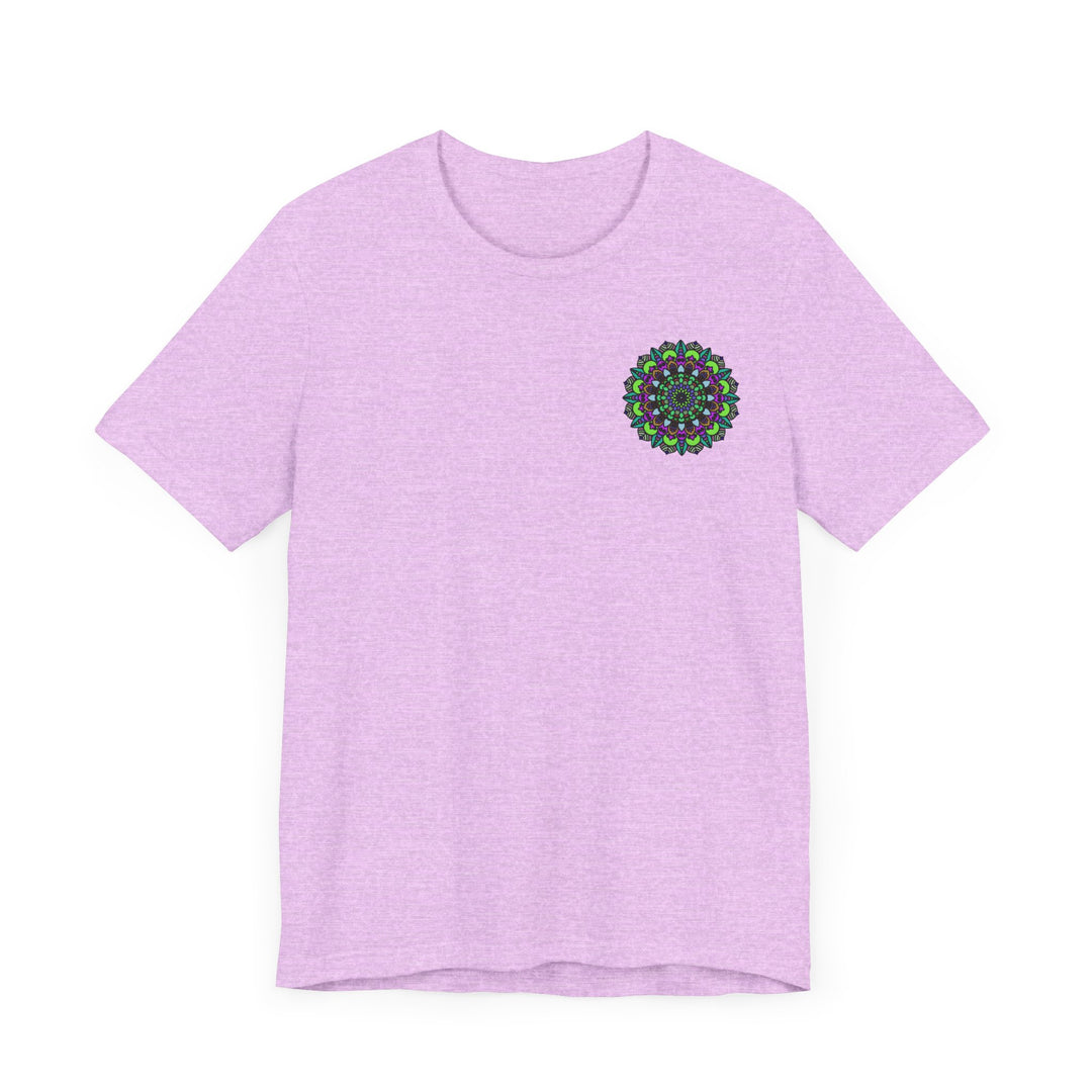 Intricate and symbolic mandala pattern on a soft and comfortable t-shirt