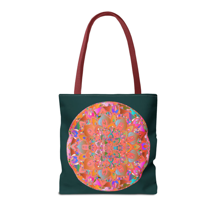 Beautiful and vibrant Mystical Nature Mandala Tote Bag with intricate design