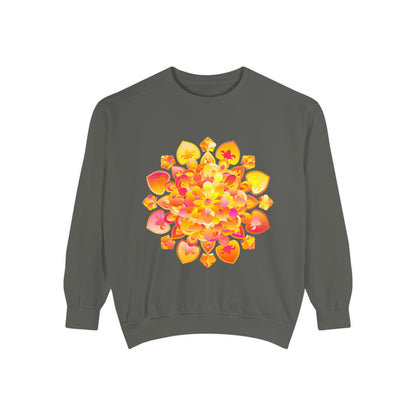 Soft and cozy sweatshirt adorned with a mesmerizing mandala pattern