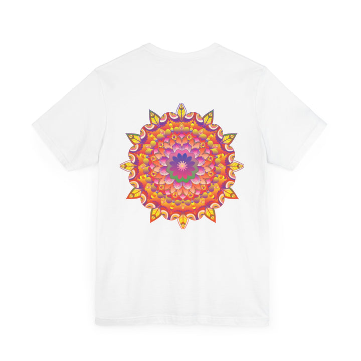 Colorful and intricate mandala design t-shirt promoting spiritual peace and harmony