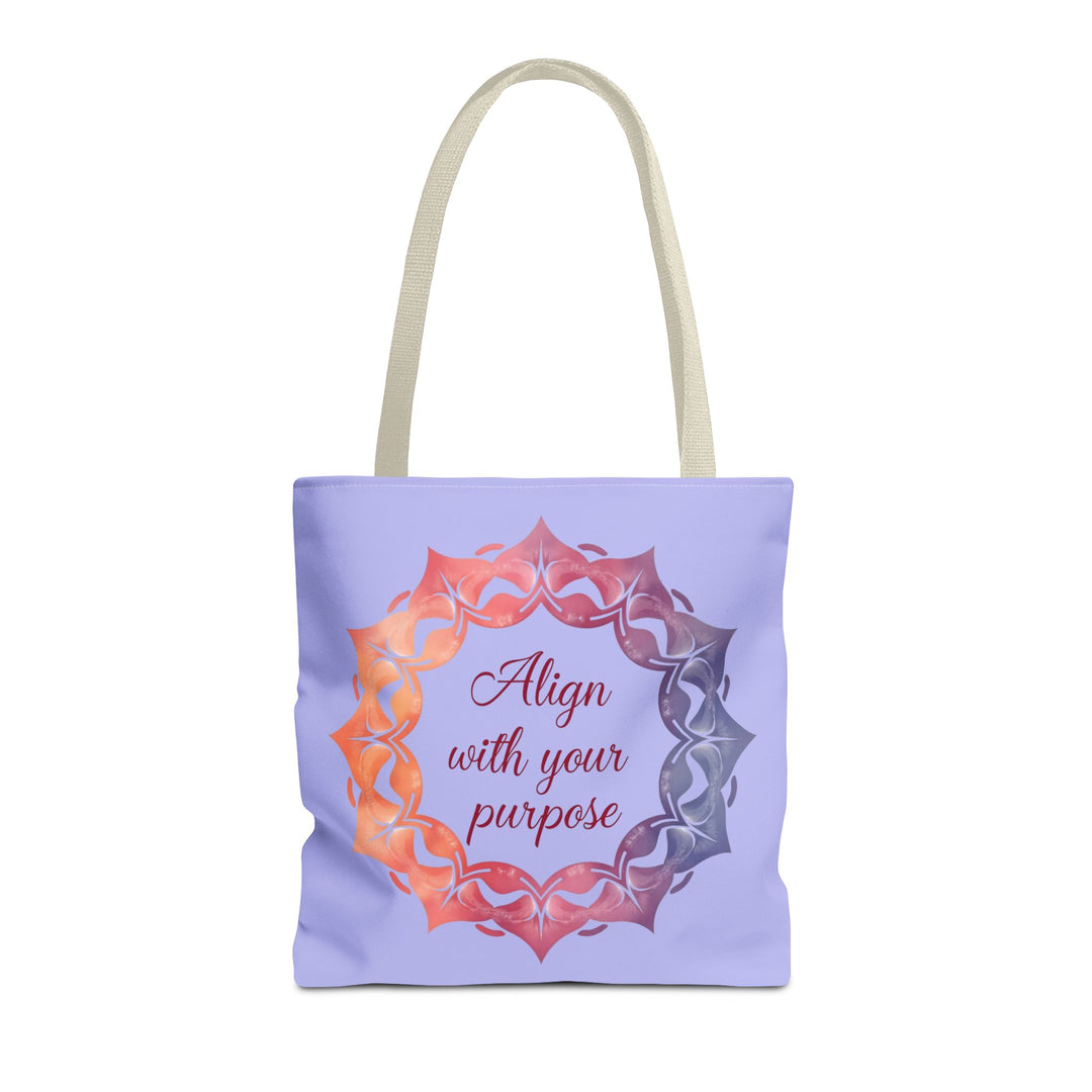 Vibrant orange and purple Mandala Tote Bag, perfect for everyday use