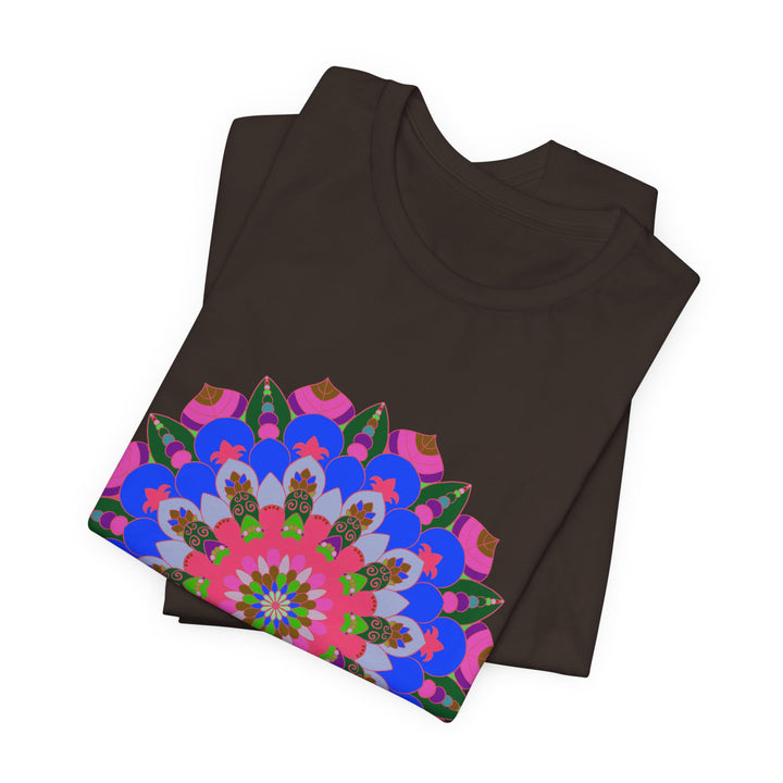 Vibrant and intricate mandala geometric design T-shirt in various colors