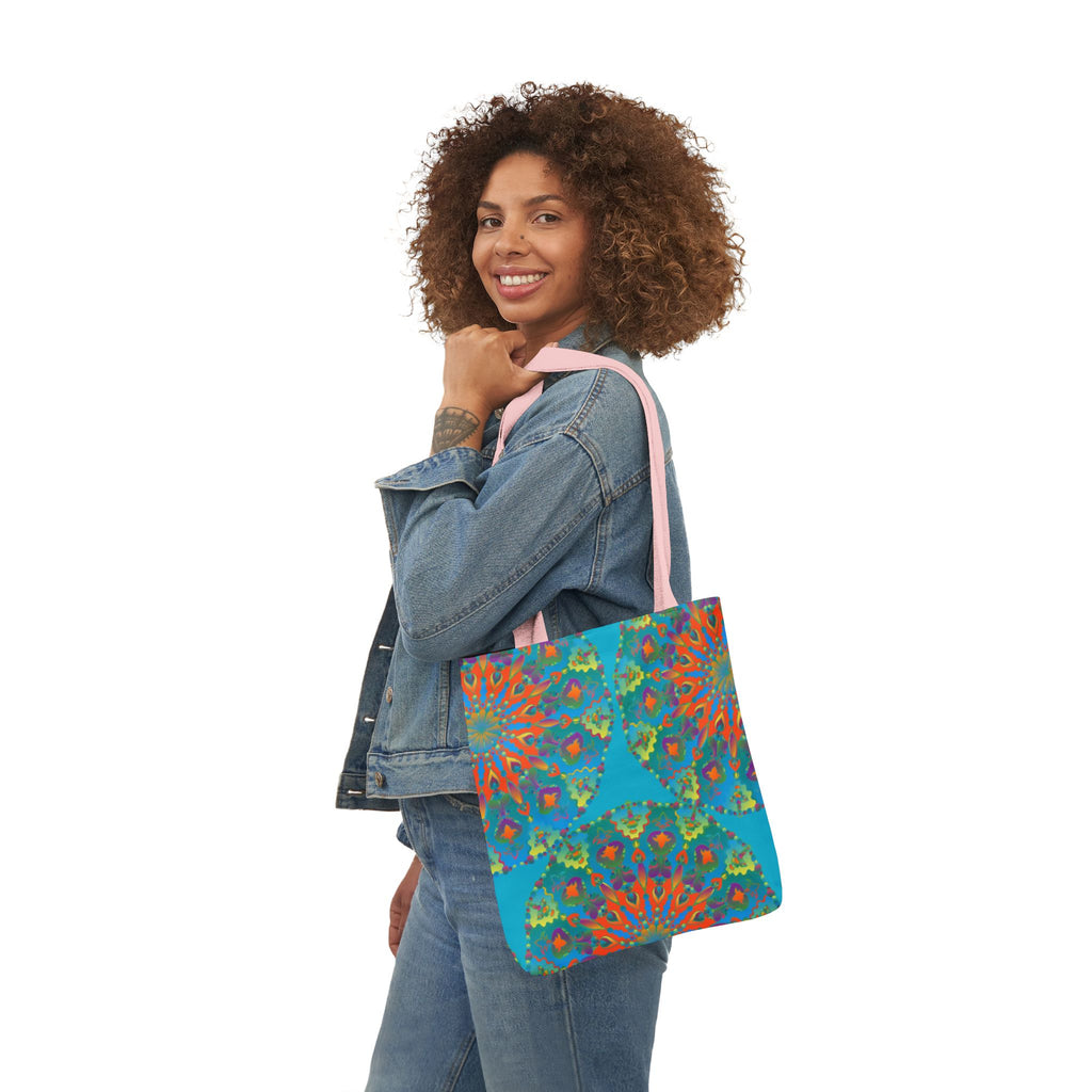 Canvas Tote Bag in Bright Tropical Colors for Summer Fun