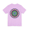 Beautiful purple mandala tee featuring intricate spiritual design for peace and harmony