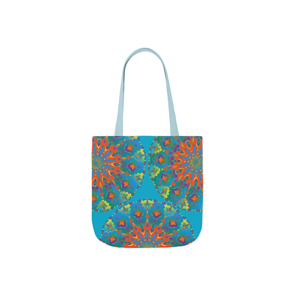 Canvas Tote Bag in Bright Tropical Colors for Summer Fun