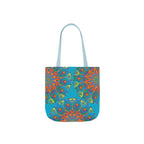 Canvas Tote Bag in Bright Tropical Colors for Summer Fun