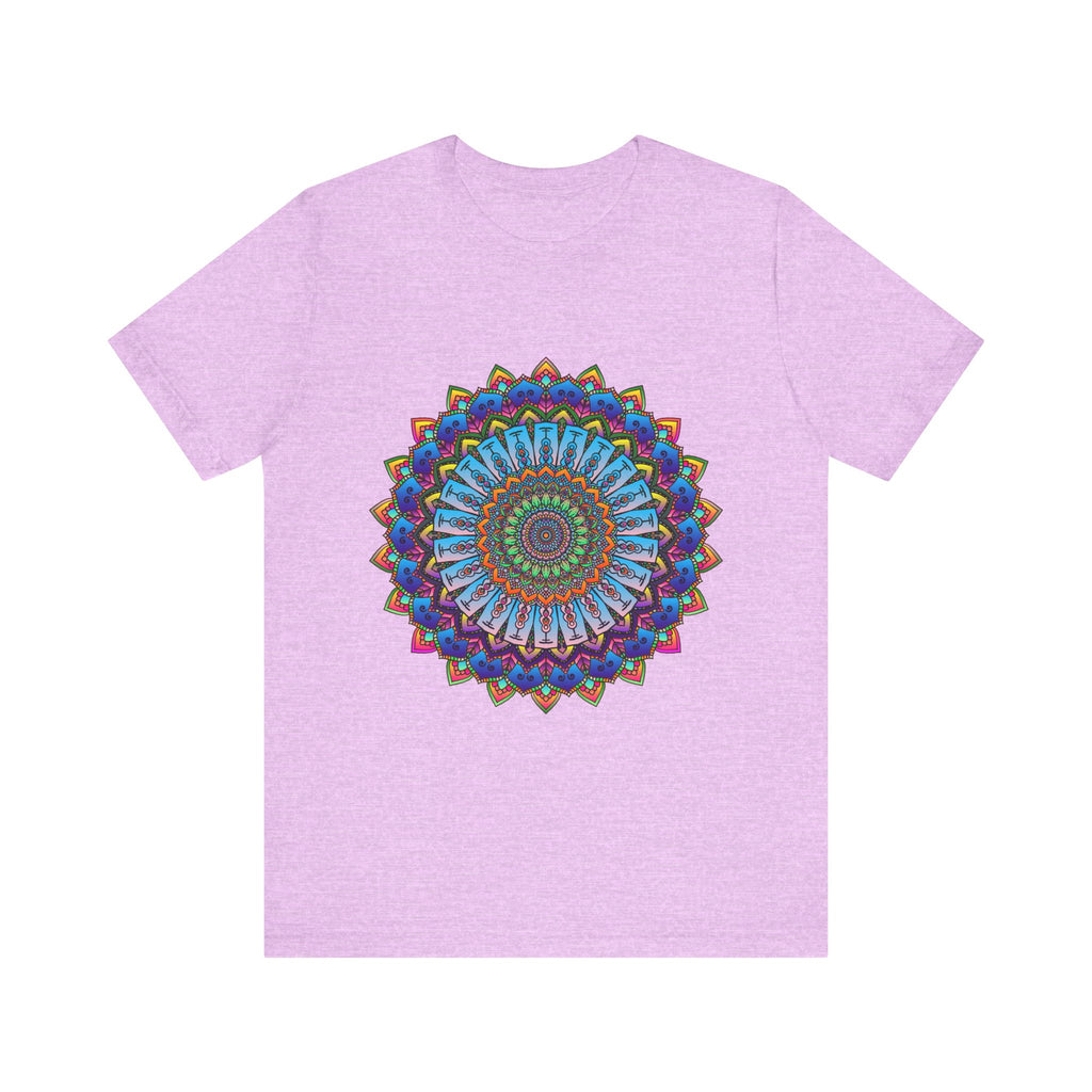  Stylish and Colorful Vibrant Mandala Tee with Detailed and Intricate Design 