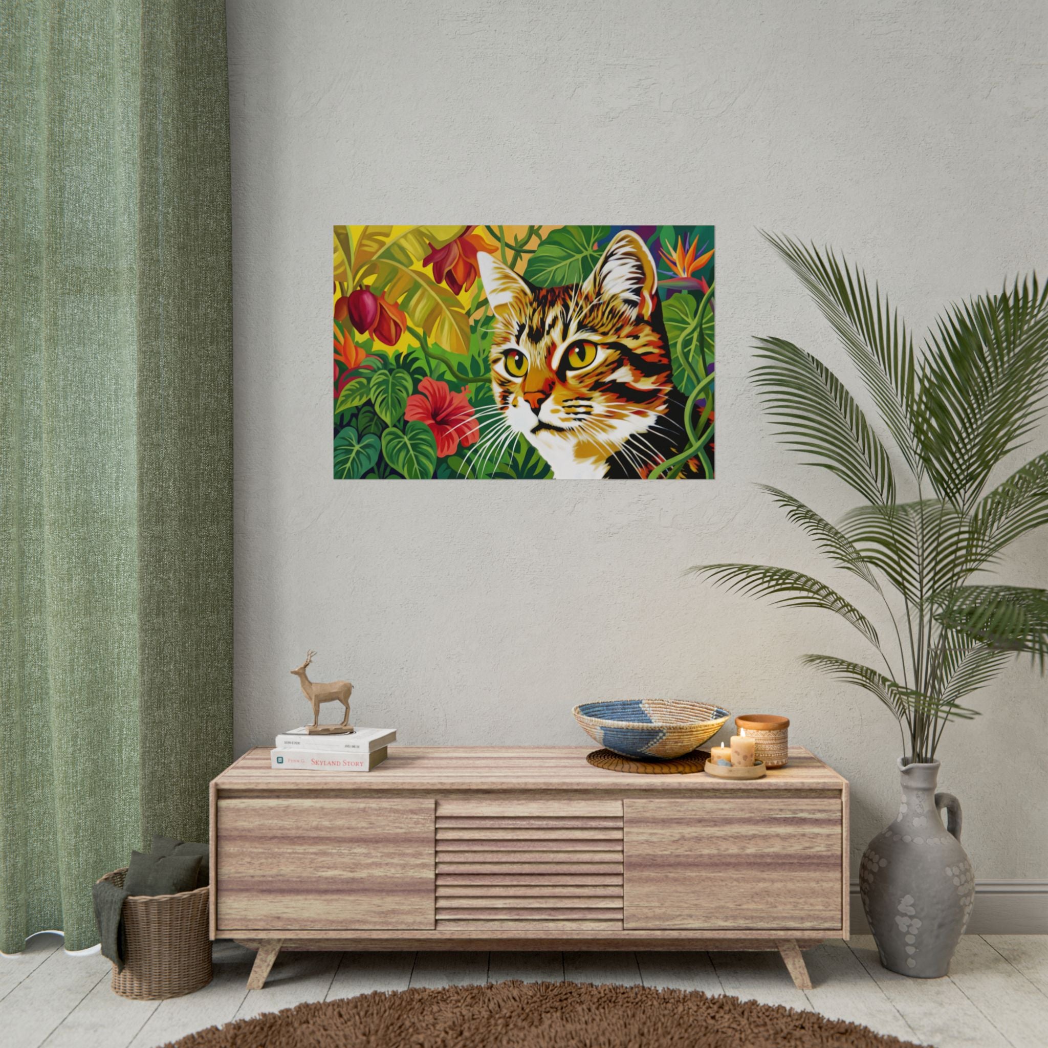 Cat Jungle Poster - Horizontal