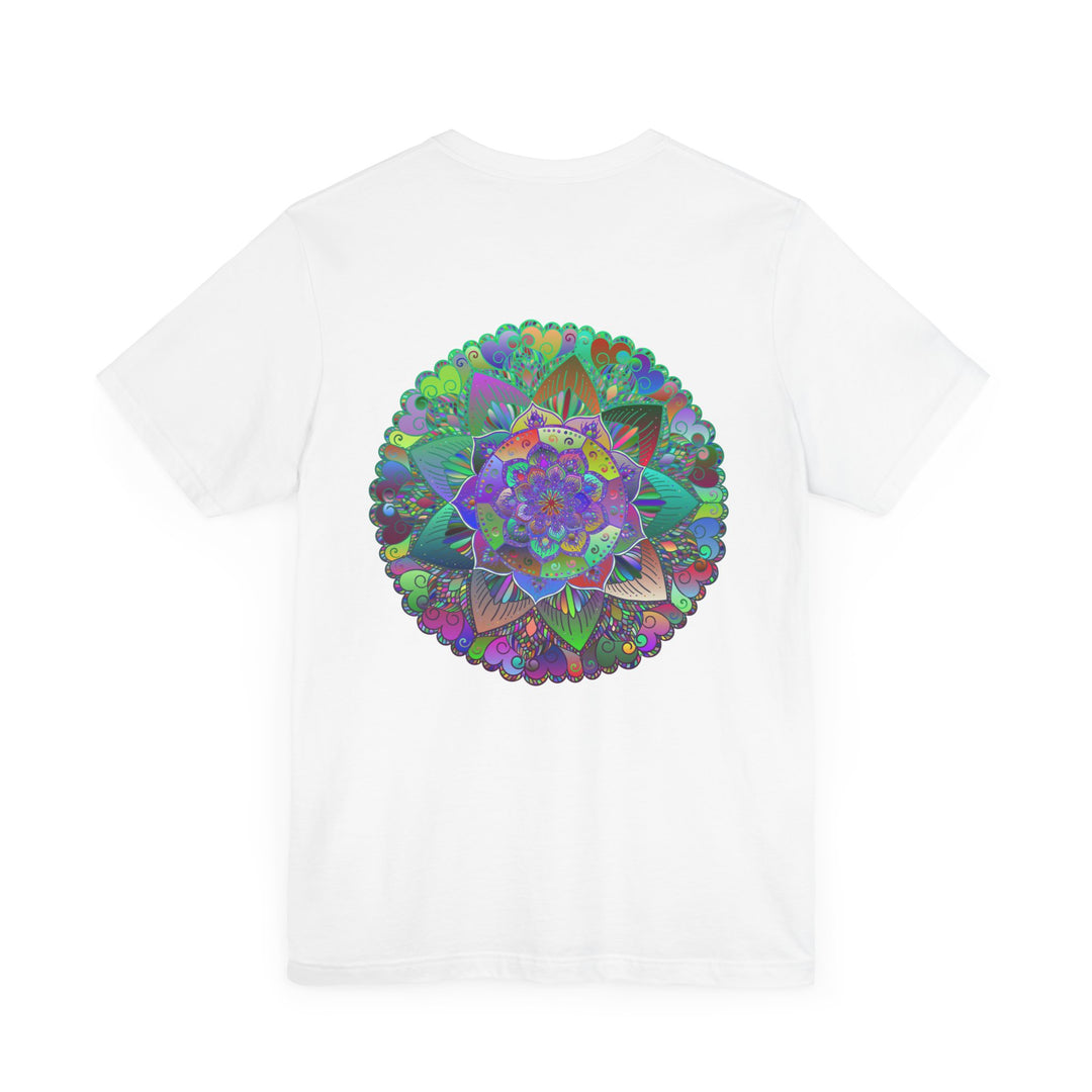 Colorful mandala t-shirt symbolizing spiritual peace and inner harmony