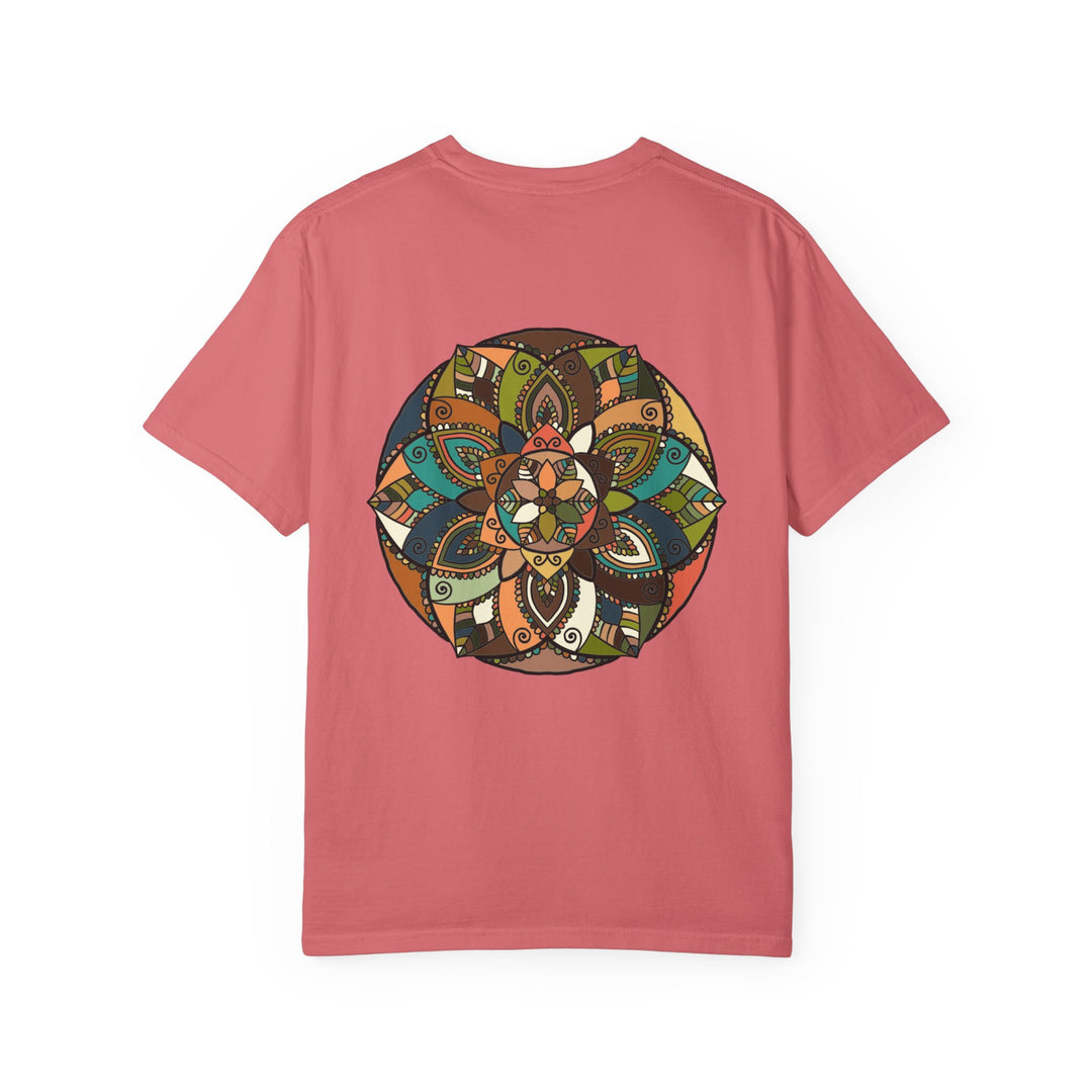 Mandala Earth Flora T-Shirt — Earthy Tones Geometric Art Tee