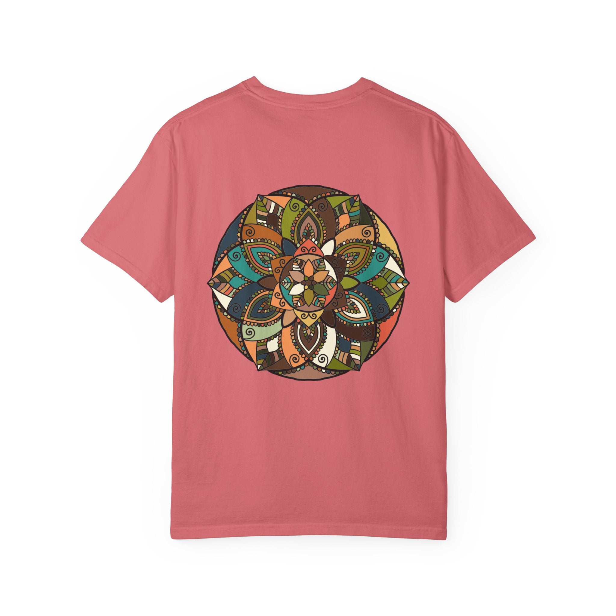 Mandala Earth Flora T-Shirt — Earthy Tones Geometric Art Tee