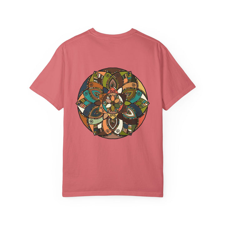 Mandala Earth Flora T-Shirt — Earthy Tones Geometric Art Tee