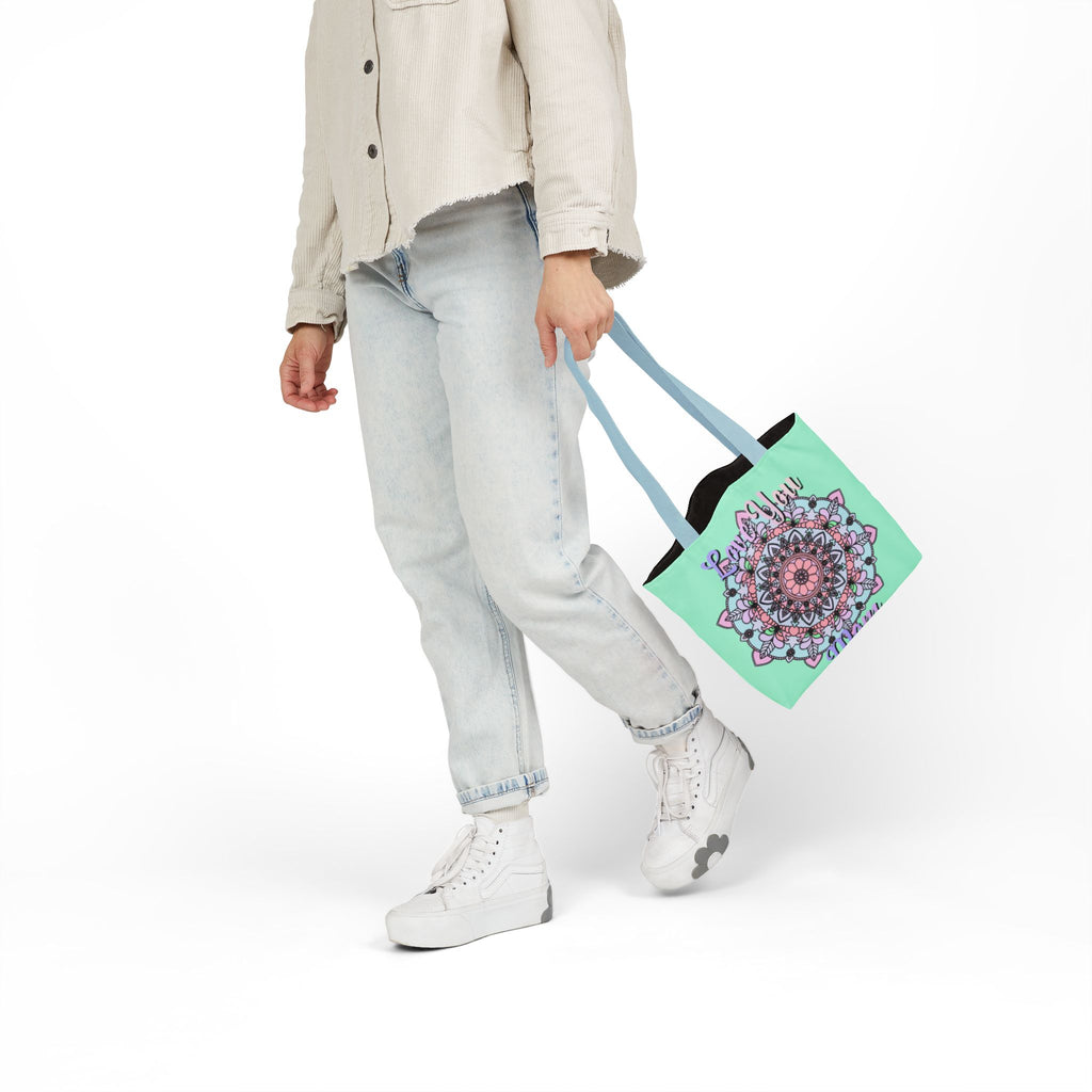 Mandala 'Love You Mom' Canvas Tote — Floral Mother's Day Gift Bag