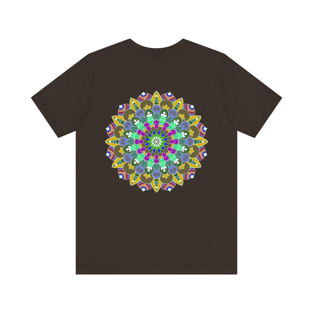 Colorful and intricate Vibrant Mandala Tee representing spiritual peace and harmony