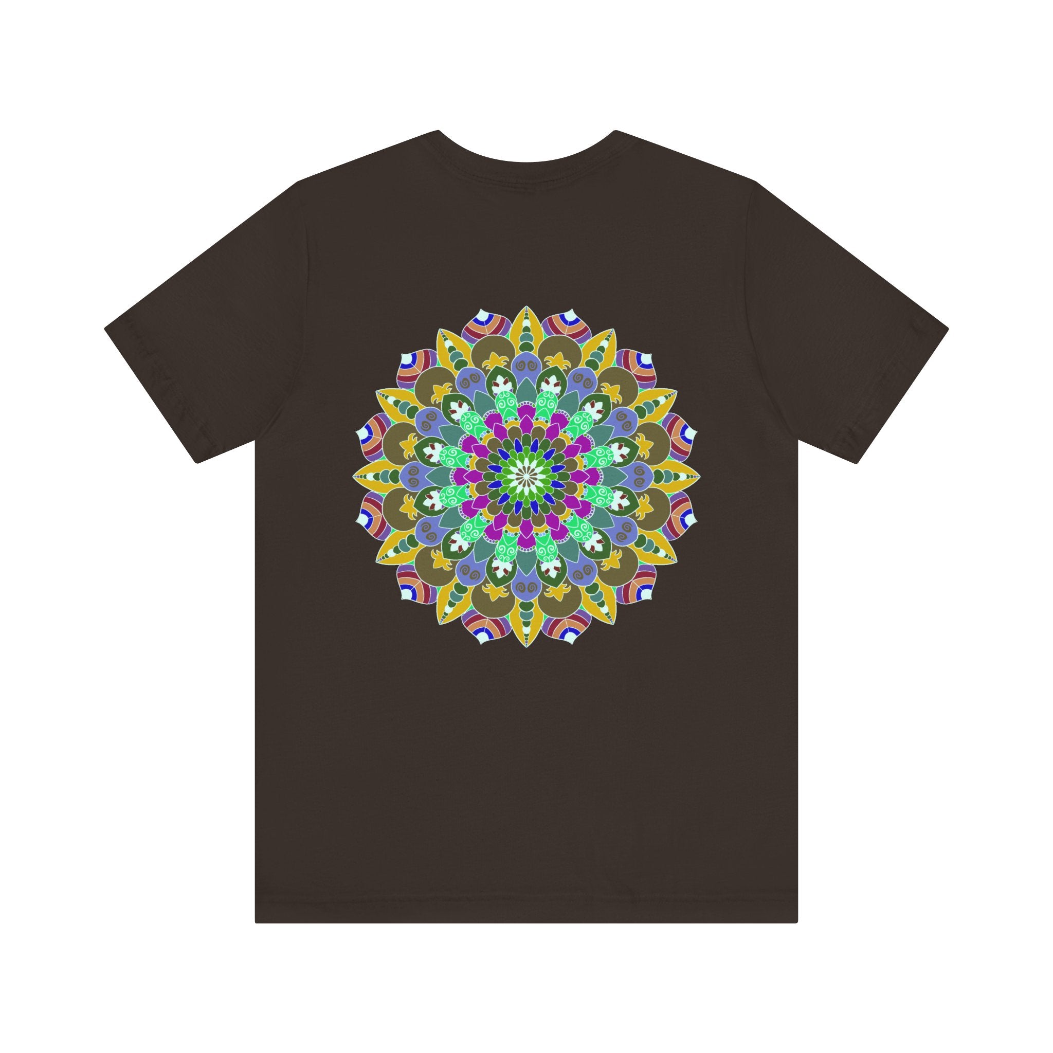 Colorful and intricate Vibrant Mandala Tee representing spiritual peace and harmony