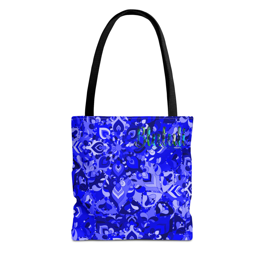 Borsa tote con design mandala blu per un uso quotidiano elegante