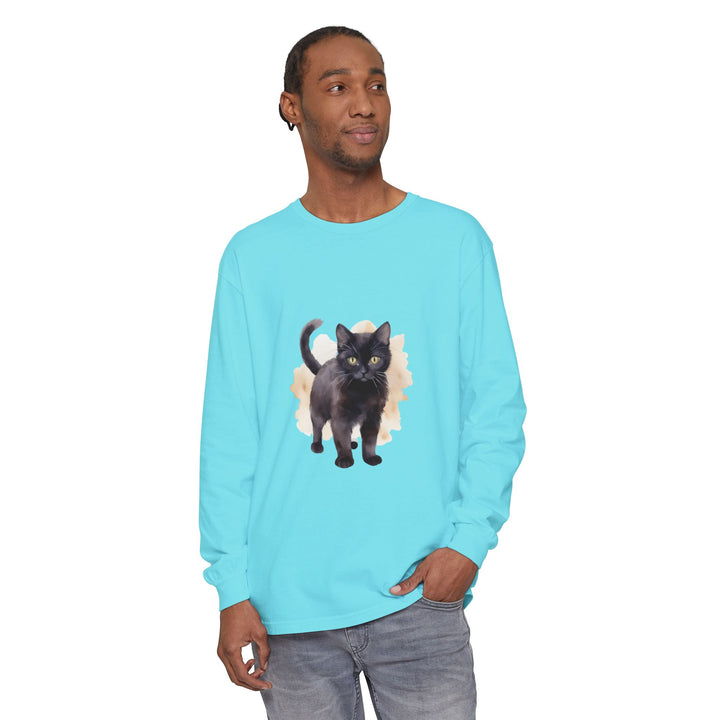 Black Cat Watercolor - Unisex Long Sleeve Tee