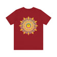 Colorful and intricate mandala tee shirt design representing peace and harmony