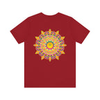 Colorful and intricate mandala tee shirt design representing peace and harmony