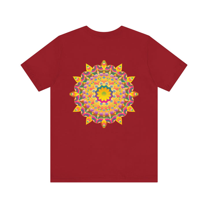 Colorful and intricate mandala tee shirt design representing peace and harmony