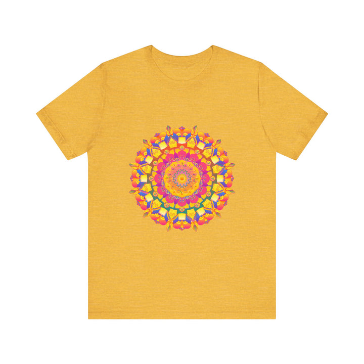 Colorful Mandala Tee featuring an intricate and vibrant pattern design