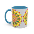  Exquisite mug with a vibrant and captivating floral mandala design 