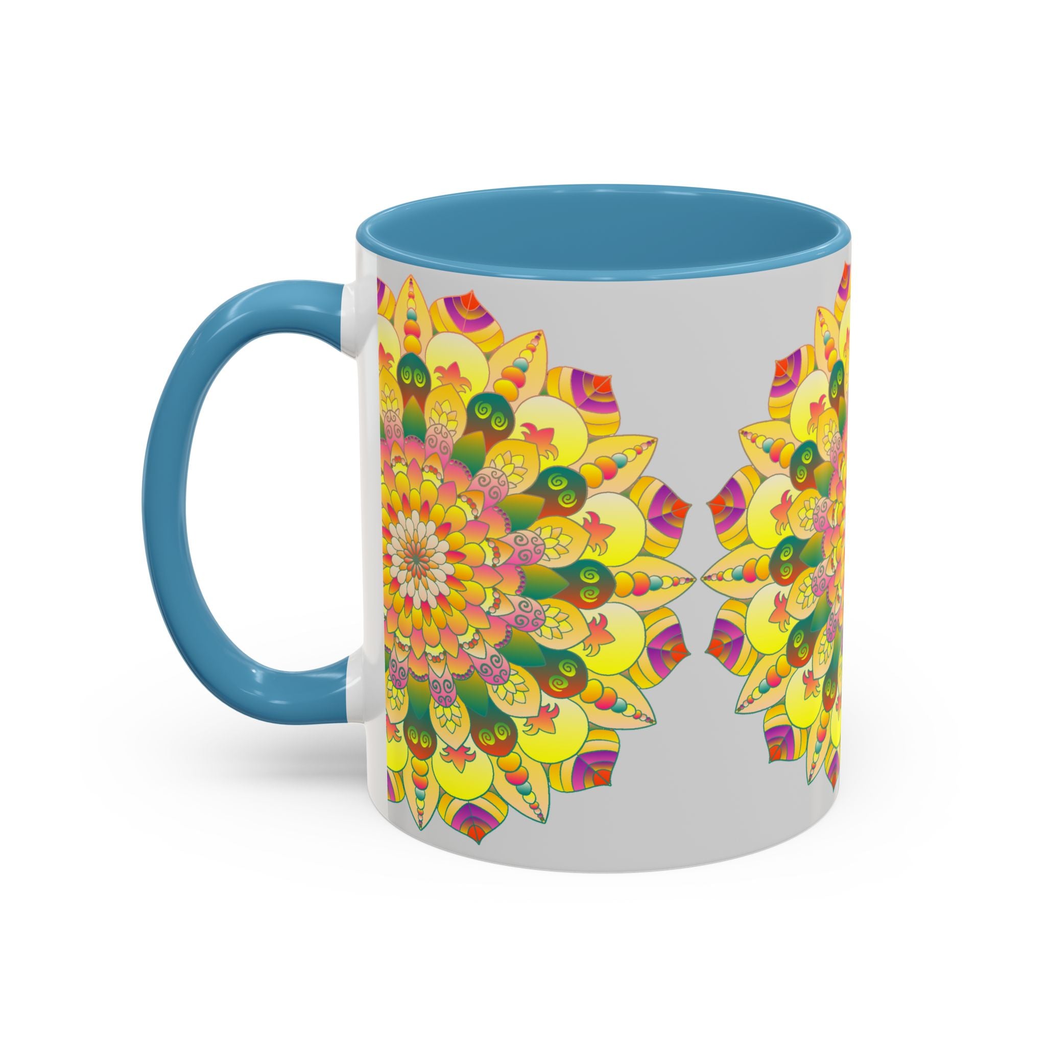  Exquisite mug with a vibrant and captivating floral mandala design 