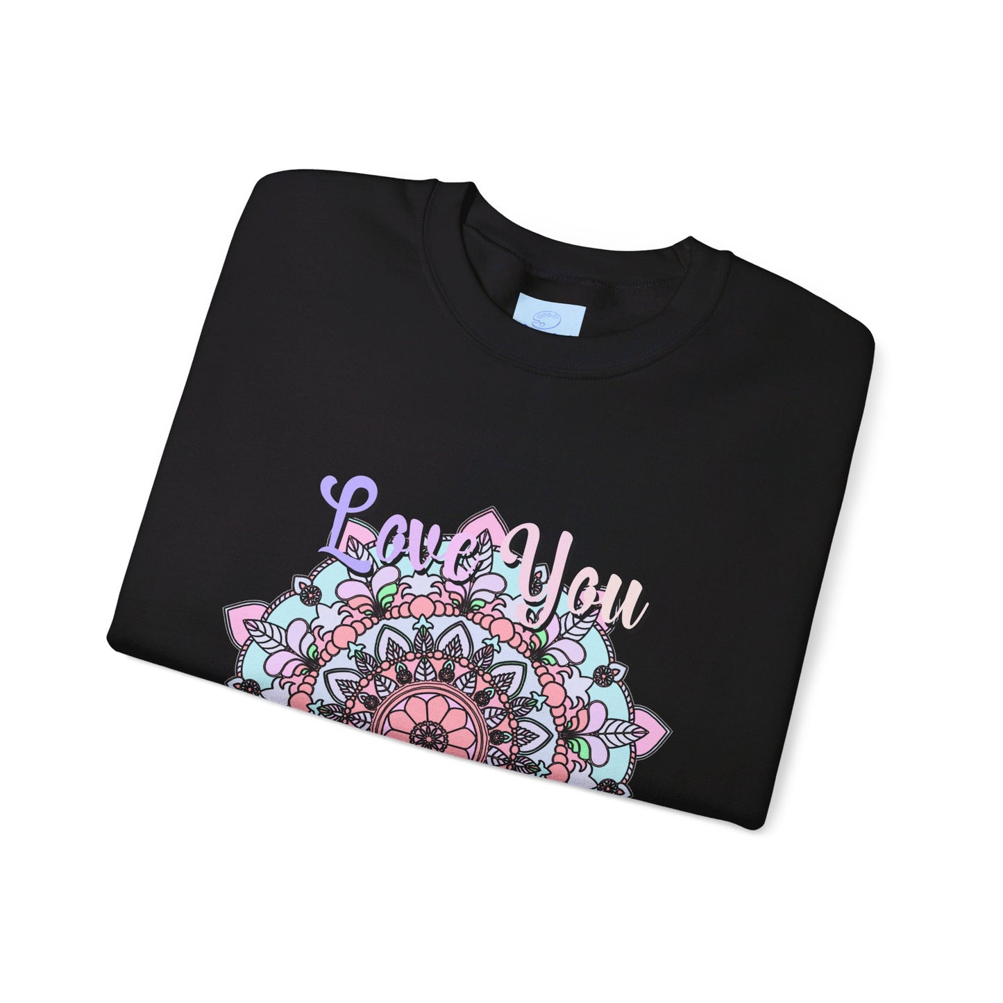 Cozy and stylish unisex crewneck sweatshirt with 'Love You Mom' design, perfect birthday gift for mom