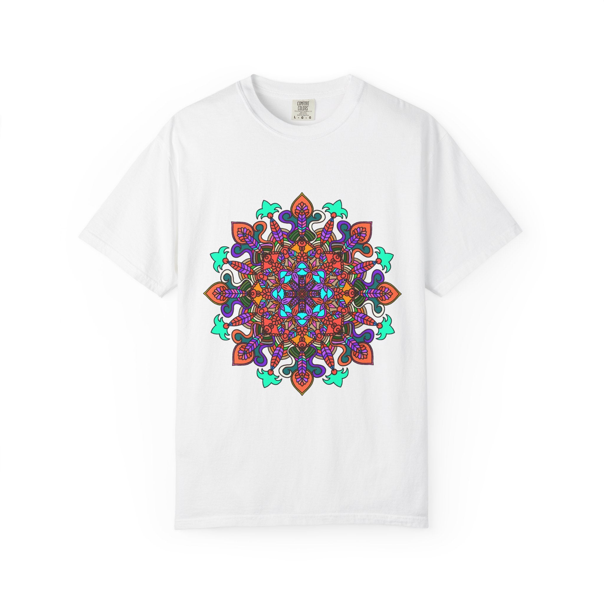 Mandala Art T-Shirt in Bold Colors for Creative Expression