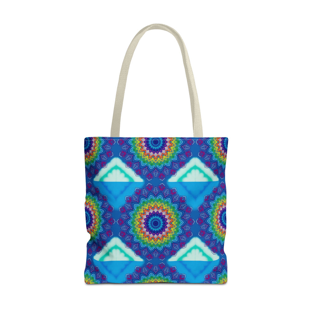 Beautiful and vibrant mandala patterned tote bag in a variety of colors perfect for any outfit or occasion