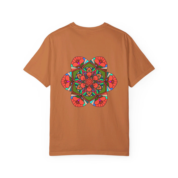 Unisex Mandala T-Shirt featuring Hand-Drawn Mandala Art, made with 100% Ring-Spun Cotton, and Garment-Dyed for Extra Comfort