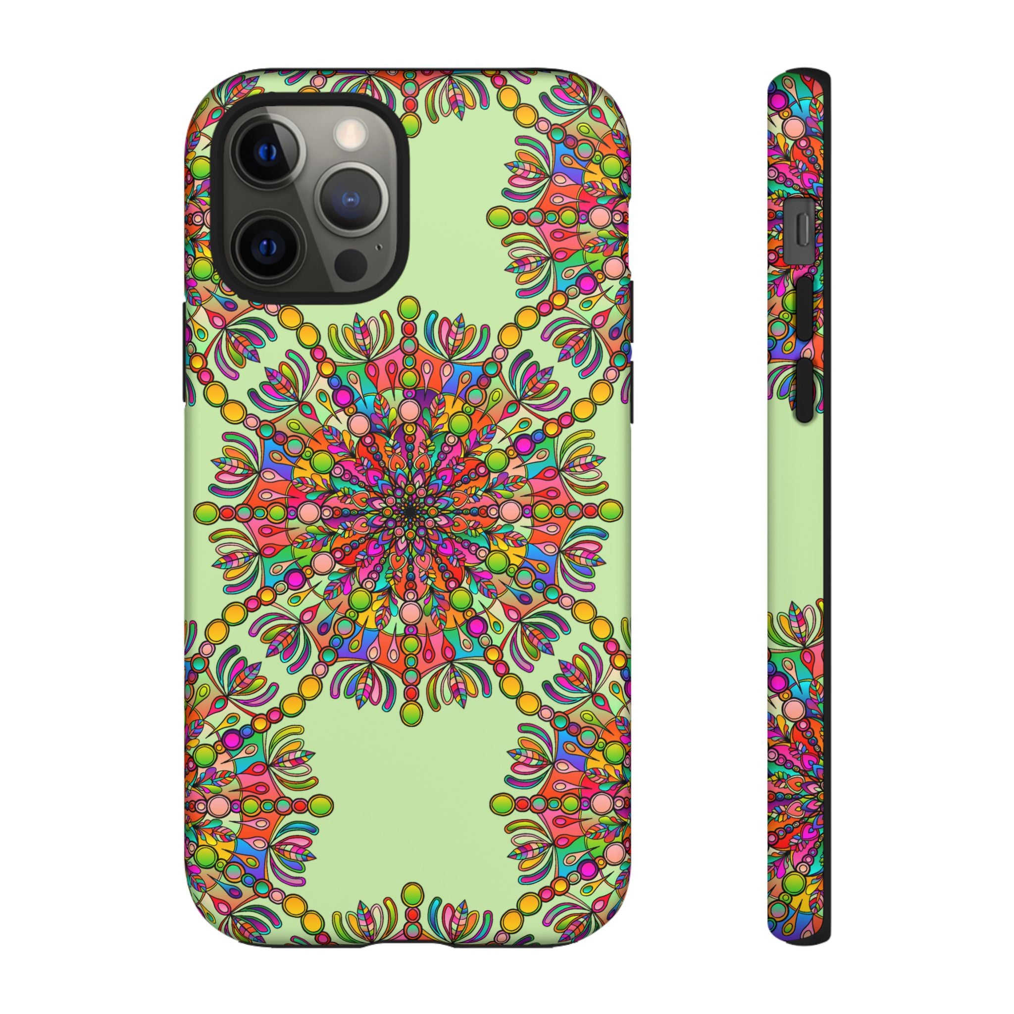 Custodia per telefono con mandala intricata in colori vivaci per uno stile unico
