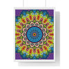 Beautiful hand-drawn mandala art framed poster, perfect for mindfulness and yoga practice