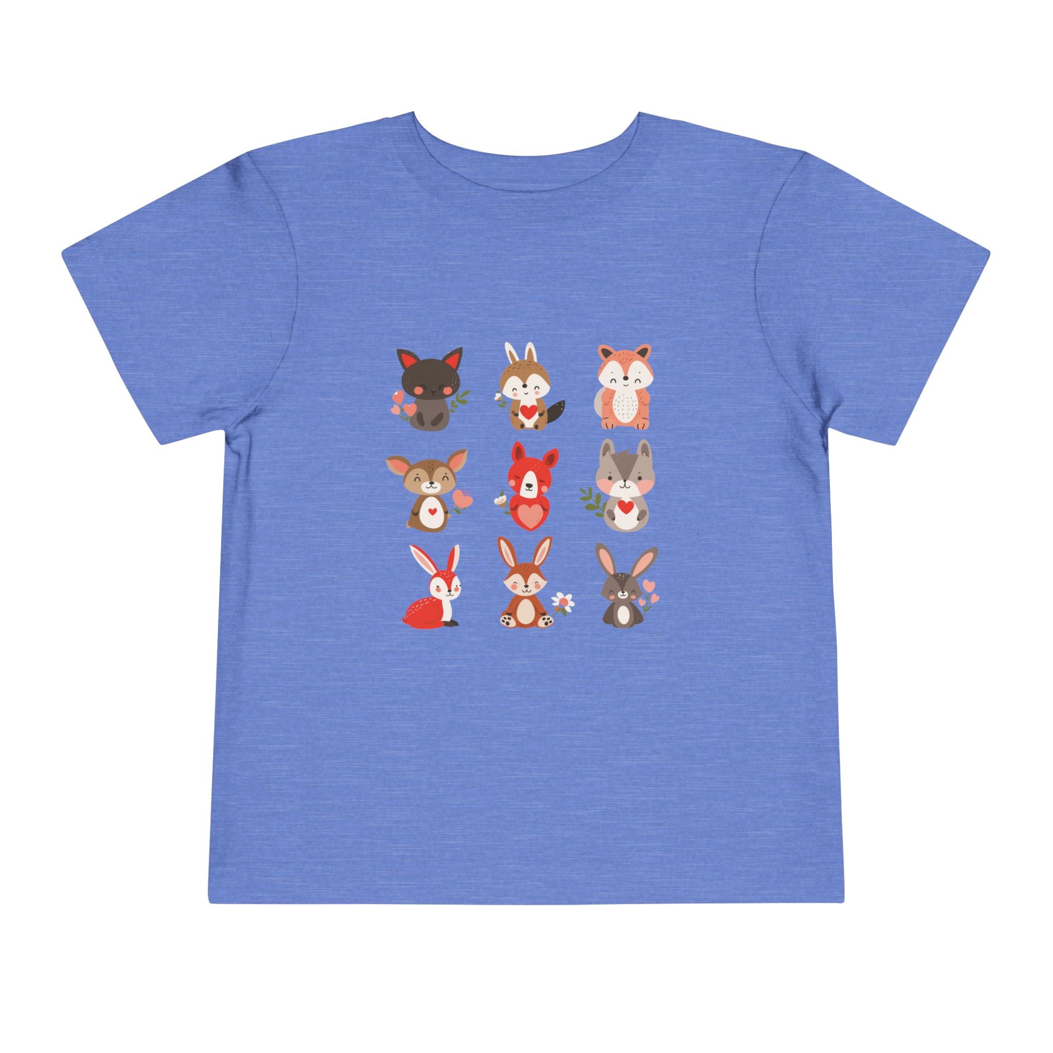 Animal Love Toddler Tee, Cute Cartoon Animals T-Shirt for Kids
