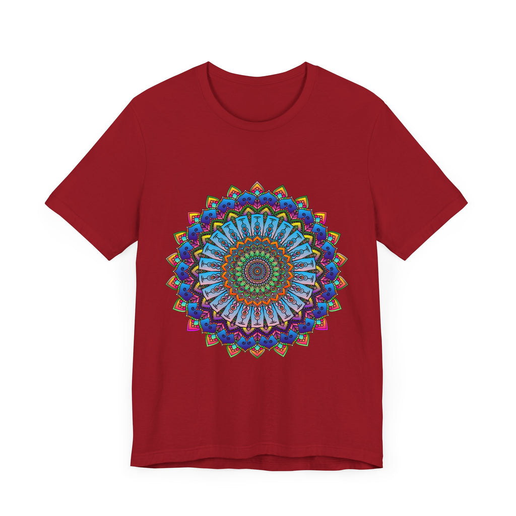 Vibrant Mandala Tee featuring a colorful and intricate design, perfect for adding a pop of artistic style to your wardrobe