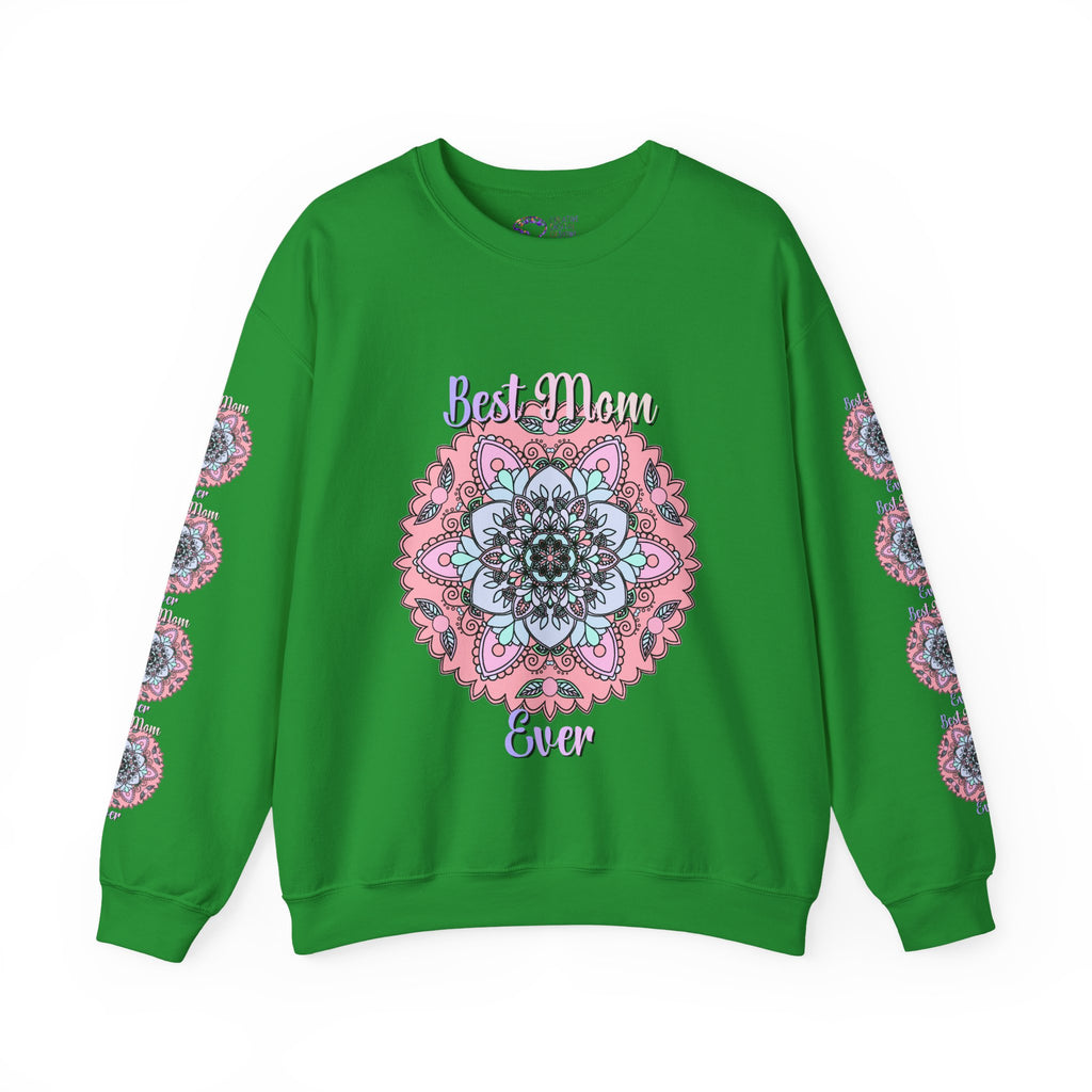 Felpa con stampa Mandala intricata "La mamma migliore di sempre"