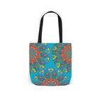 Canvas Tote Bag in Bright Tropical Colors for Summer Fun