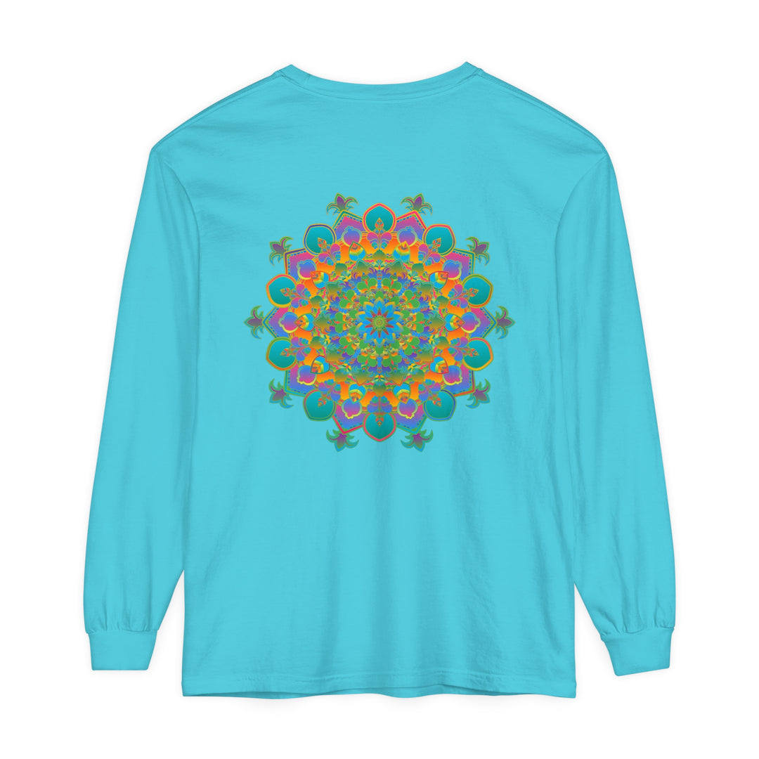 Colorful and intricate mandala design long sleeve t-shirt for men and women