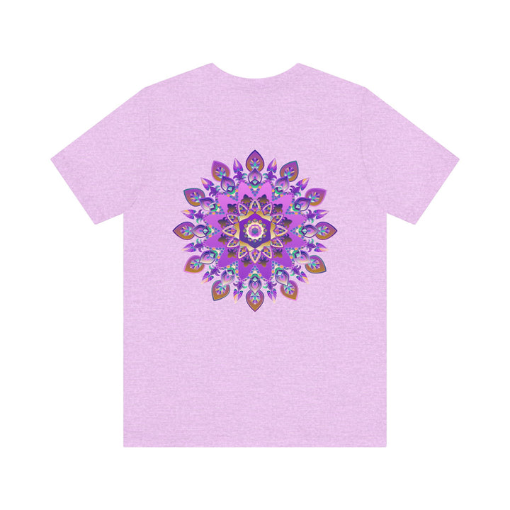 Purple mandala t-shirt promoting tranquility and spiritual well-being