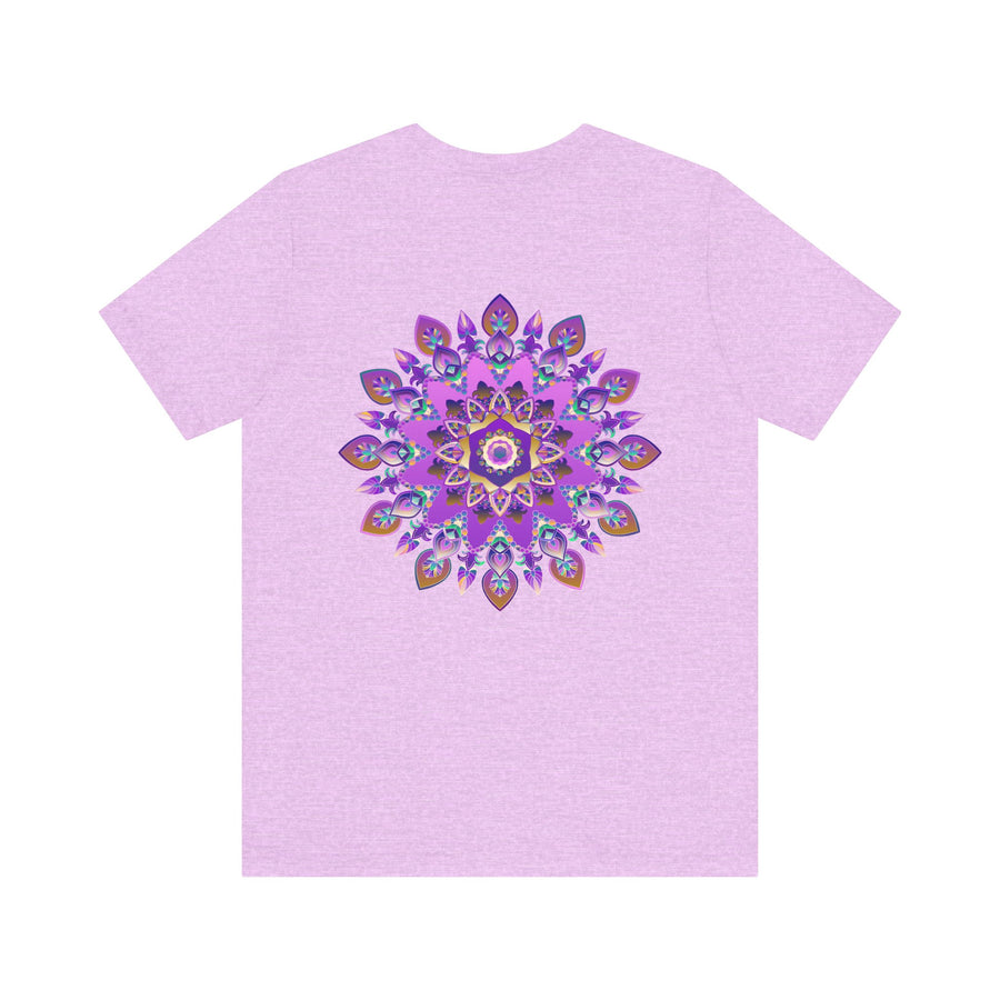 Purple mandala t-shirt promoting tranquility and spiritual well-being