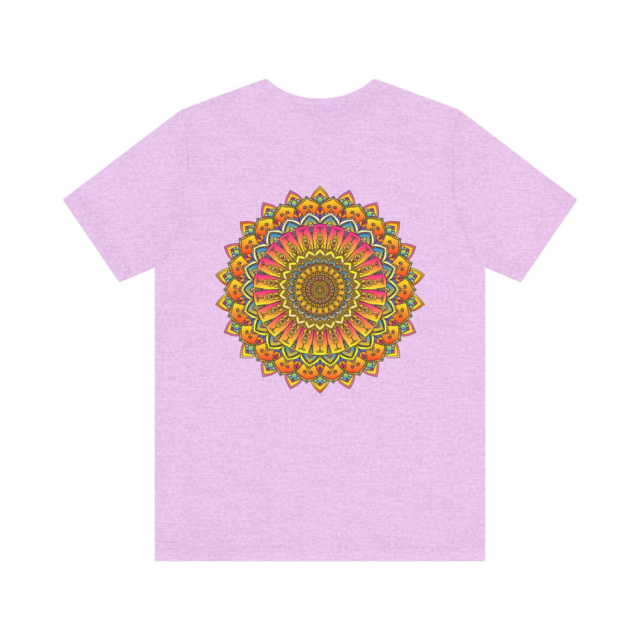 Vibrant Mandala Tee - Spiritual Peace & Harmony: A colorful, intricate mandala design representing tranquility and balance, perfect for promoting inner peace and harmony