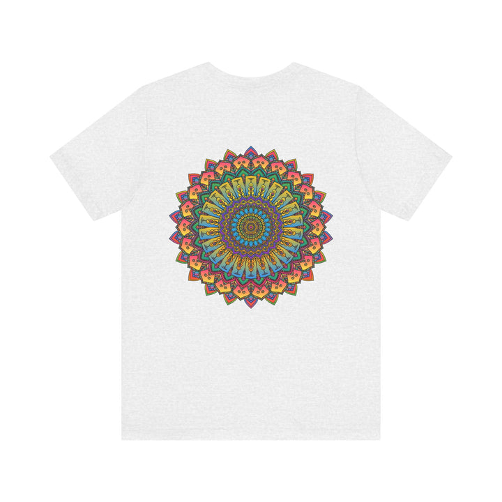 Vibrant Mandala Tee featuring intricate design and vibrant colors, promoting spiritual peace and harmony through its beautiful and symbolic imagery