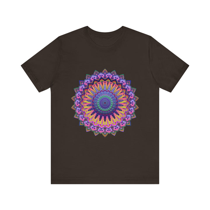 Colorful Mandala Meditation Tee with intricate and vibrant design