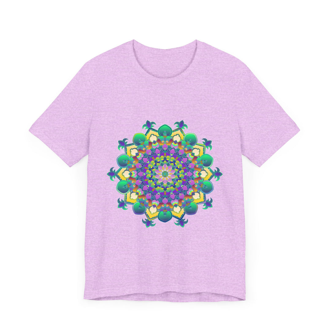 Colorful Mandala Meditation Tee featuring intricate designs promoting peace and tranquility for a calming and mindful experience