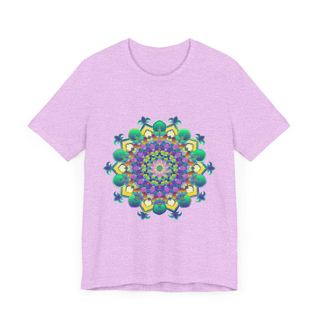 Colorful Mandala Meditation Tee featuring intricate designs promoting peace and tranquility for a calming and mindful experience