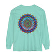 Colorful and bold mandala print on unisex long sleeve t-shirt