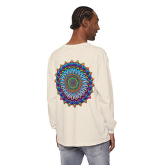 Colorful and intricate mandala design long sleeve t-shirt for men and women