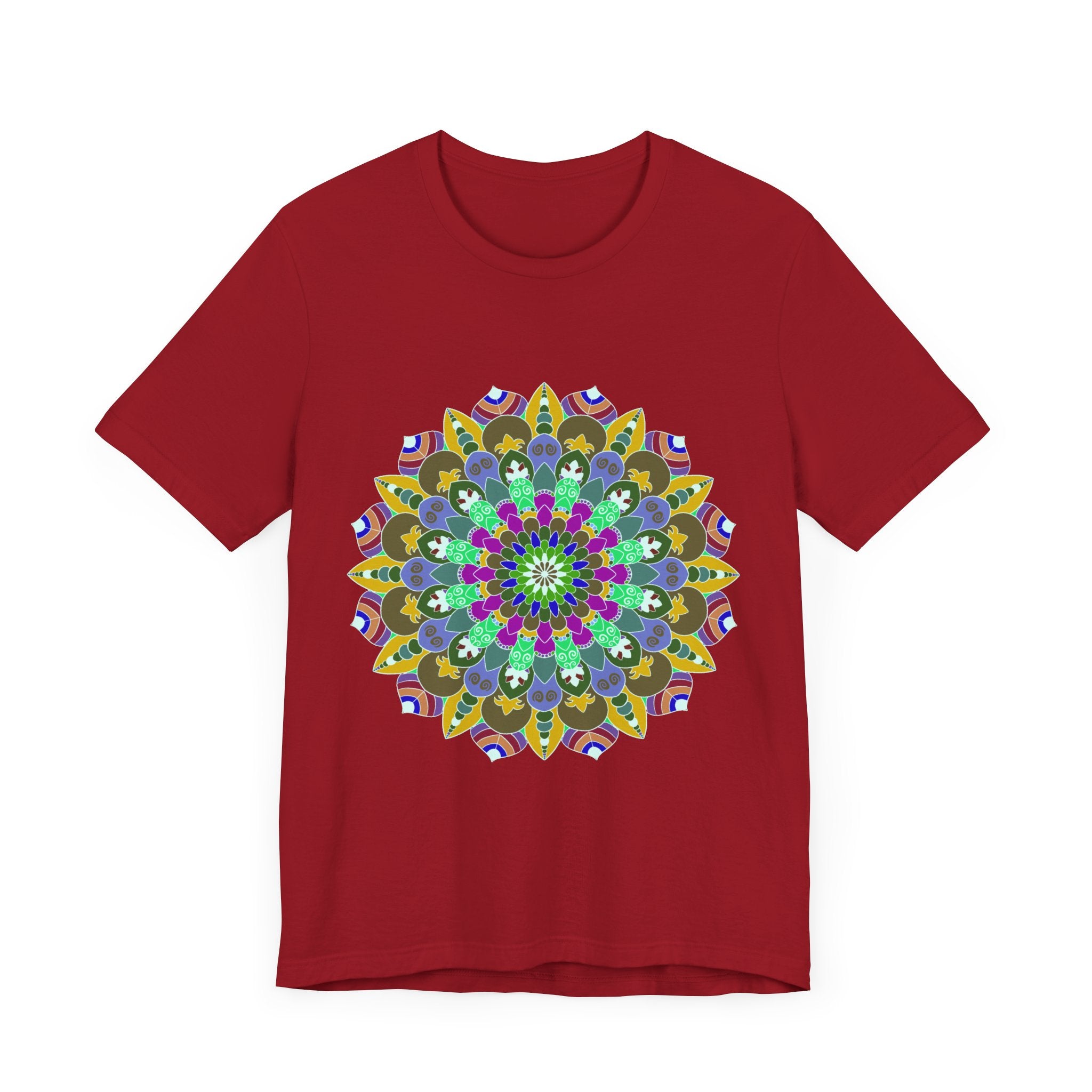 Colorful Mandala Peace T-Shirt featuring intricate spiritual art and vibrant colors